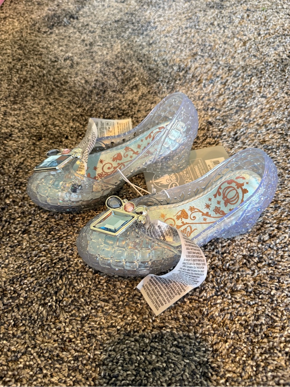 Disney Cinderella Girls' Sparkle Jelly Heels - light up heel 9/10